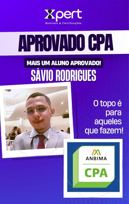 Sávio Rodrigues — Aprovado CPA